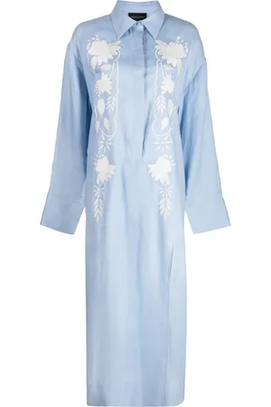 Cynthia Rowley Robe-chemise à fleurs brodées
