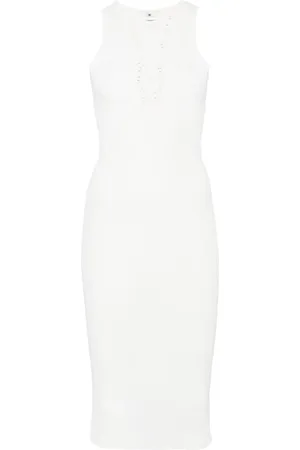 Elisabetta Franchi Robe mi-longue en maille nervurée