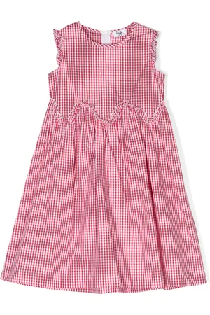 Il gufo Robe évasée en coton à carreaux vichy