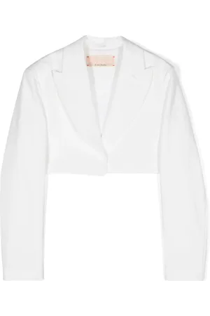 Elisabetta Franchi Blazer crop à détail de logo
