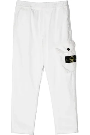 Stone Island Pantalon droit à détails en velours côtelé