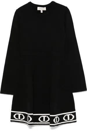 Twin-Set Robe à logo intarsia