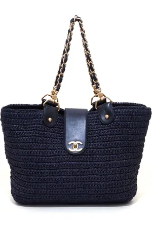 CHANEL Sac cabas tressé à loquet CC (2005-2006)