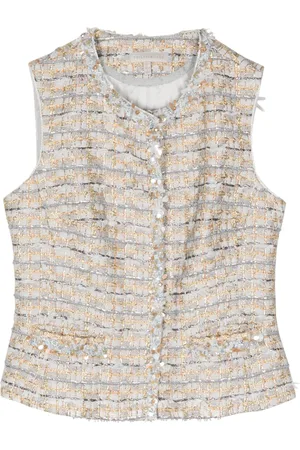 SHIATZY CHEN Débardeur en tweed à ornements