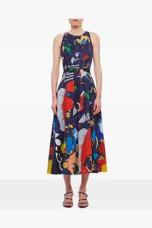 Ralph Lauren Robe mi-longue à imprimé graphique