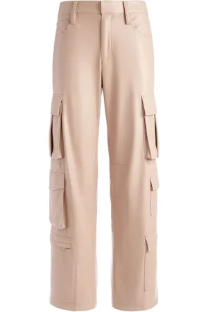 ALICE+OLIVIA Pantalon cargo Luis en cuir artificiel