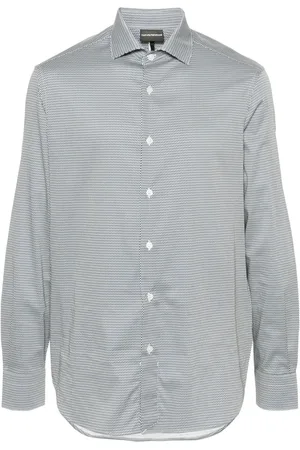 Emporio Armani Chemise à imprimé ondulé