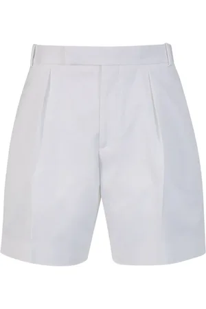 Alexander McQueen Bermuda en coton à plis marqués