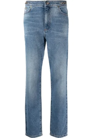 Twin-Set Jean droit à effet délavé