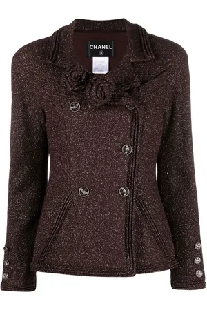 CHANEL Veste croisée en maille métallisée (2008)
