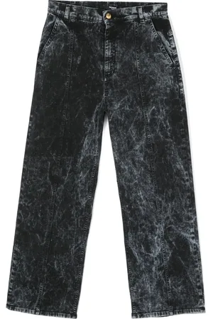 Balmain Jean droit à effet délavé