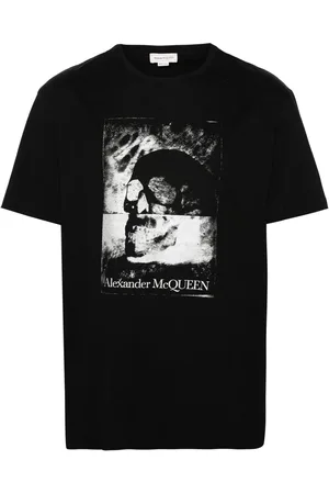Alexander McQueen T-shirt en coton à imprimé tête de mort