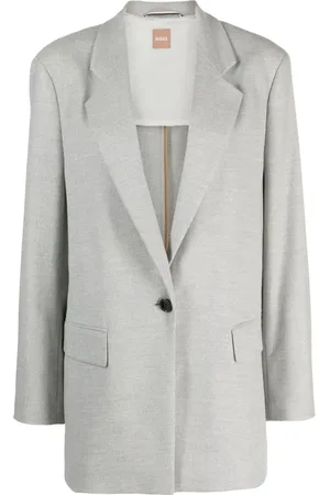 HUGO BOSS Blazer en jersey à simple boutonnage