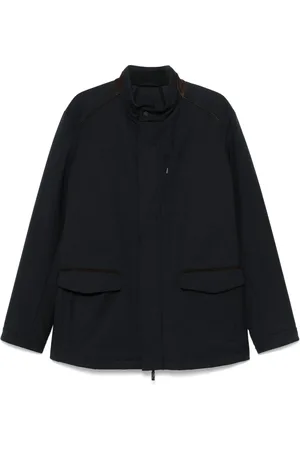 corneliani Veste à bords en daim