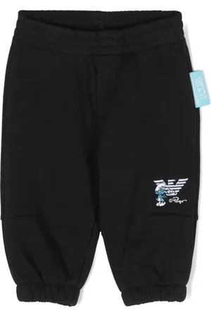 Emporio Armani Pantalon de jogging à logo brodé