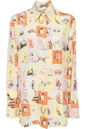Hermès Chemise à imprimé graphique (années 1990-2000)