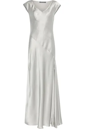 Alberta Ferretti Robe en satin à coupe longue