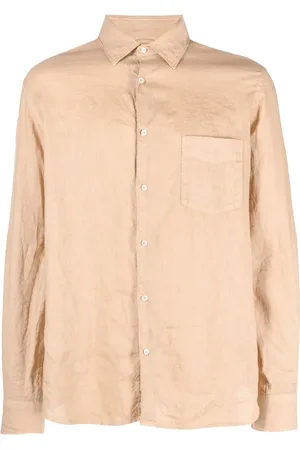 Aspesi Chemise en lin à manches longues