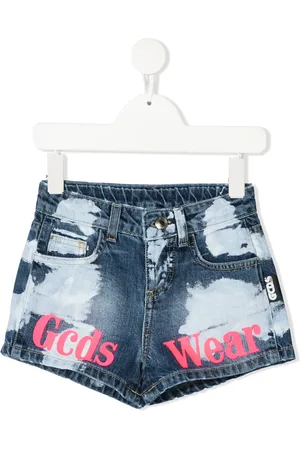 GCDS Short en jean à effet délavé