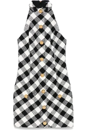 Balmain Robe courte à dos-nu