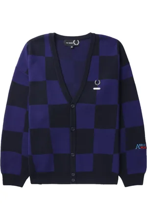 Fred Perry X Raf Simons cardigan à carreaux