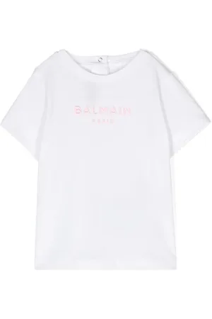 Balmain T-shirt en coton à logo brodé
