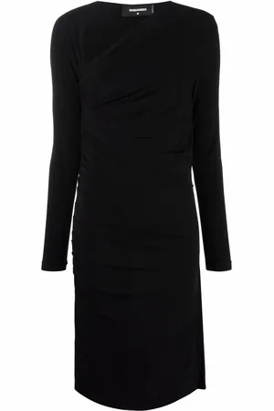 Dsquared2 Robe froncée à encolure asymétrique