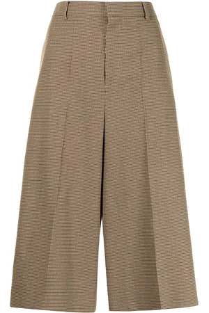 Céline Pantalon ample court à carreaux pre-owned (2019)