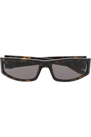 Courrèges Lunettes de soleil carrées à effet écailles de tortue