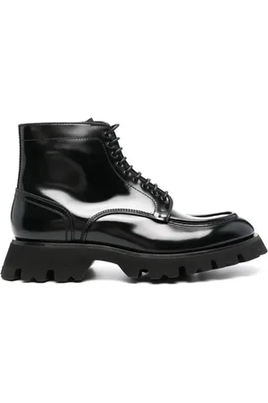 santoni Bottines en cuir à lacets