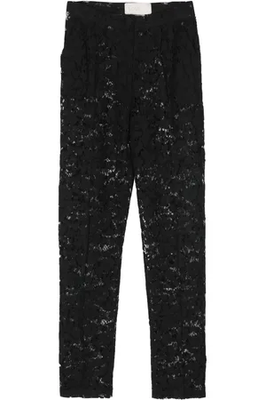 LOULOU Pantalon à fleurs en dentelle