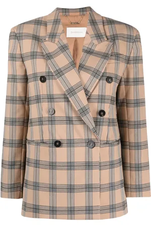 ZIMMERMANN Blazer croisé Luminosity à carreaux
