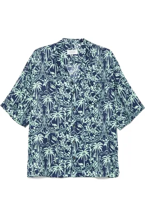 LANEUS Chemise à imprimé graphique