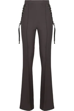 Elisabetta Franchi Pantalon en crêpe à coupe évasée