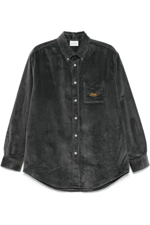 Drôle de Monsieur Chemise en velours côtelé à logo brodé