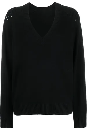 Dorothee Schumacher Pull col v à sequins brodés