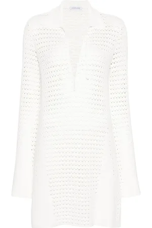 RAQUEL DINIZ Robe courte en maille ajourée