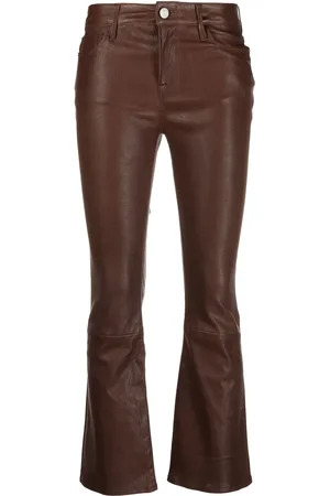 Frame Pantalon évasé à effet enduit