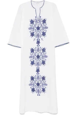 Antik Batik Robe mi-longue à broderie Vahani