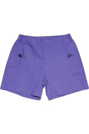 Nº21 Short en coton à logo brodé