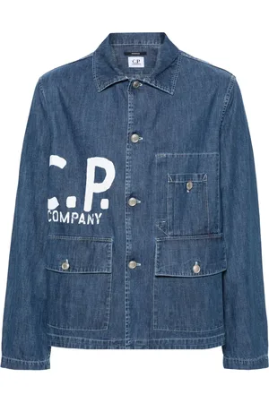 C.P. Company Veste en jean à logo imprimé