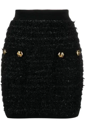 Balmain Minijupe en tweed à coupe ajustée