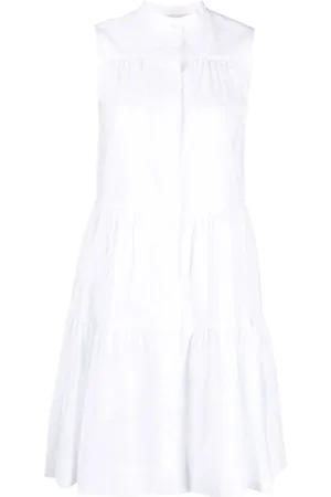 BLANCA Robe-chemise en coton à volants superposés