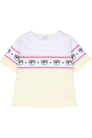 Chiara Ferragni T-shirt en coton à bandes logo