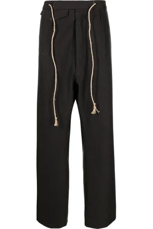 Maison Margiela Pantalon en laine à lien de resserrage