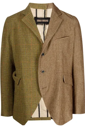UMA WANG Blazer en laine à empiècements contrastants