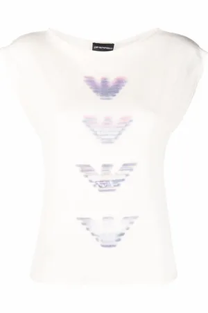 Emporio Armani Chemise sans manches à logo imprimé