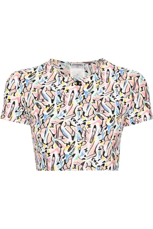 CHANEL T-shirt à coupe crop (1995)