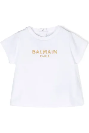 Balmain T-shirt en coton à logo brodé