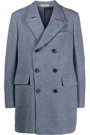 corneliani Manteau croisé à revers crantés